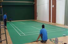 亞強體育施工案例:pvc羽毛球場,